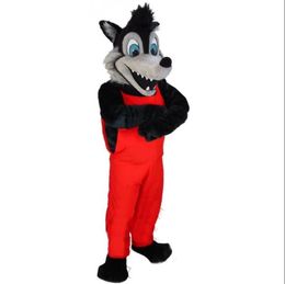 2024 Halloween Bad Wolf Mascot Costume High Quality customize Cartoon Plush Tooth Anime theme character Adult Size Christmas Carnival fancy dress