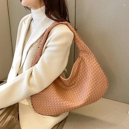 Evening Bags Woven Leather Bag 2024 Trend Fashion Luxury Designer Handbag Handbags Black Grey Blue Pink Brown Shoulder Tote For Women