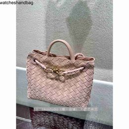 Handbag BottegaVenetas Andiamo Bags Genuine Leather Mangmang Milan Baodie Family Woven One Small