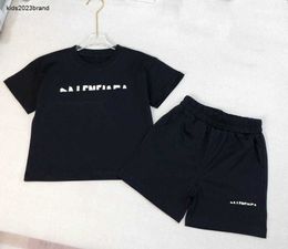 New baby clothes minimal design kids Short sleeve two-piece set girls tracksuits Size 90-150 CM boys t shirt and shorts 24Mar