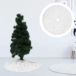 Party Decoration Lioobo Christmas Decor 36 Inches Tree Skirt White Mat Skirts Xmas Decorations