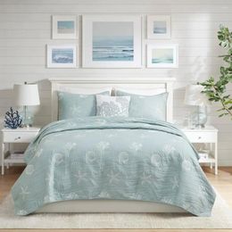 Bedding Sets All Season Comforter Pre-Washed Coverlet Layer Bed Linen Set Seaside Reversible Cotton Quilt Freight Free