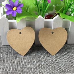Party Decoration 200 Pcs/lot 5.5x5cm DIY Blank Heart Shape Kraft Paper Tags/gift Decorated Card/baking Price Tags/clothing Tags