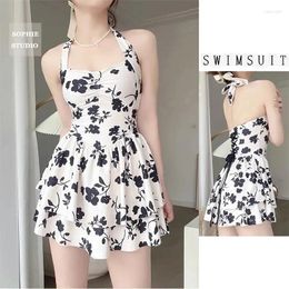 Women's Swimwear Swimming Costume Women One-piece Conservative Sexy Thin Belly-shading Springs Swimsuit Skirt Factory Wholesale
