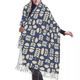 Scarves Fashion Print Cut Stem Sky Orla Kiely Tassel Scarf Women Winter Fall Warm Shawl Wrap Female Versatile