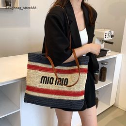 Cheap Wholesale Limited Clearance 50% Discount Handbag Straw Woven Bag Holiday Wind Beach Bag Fashion Armpit Shopping Lafite Straw Trend Fashion