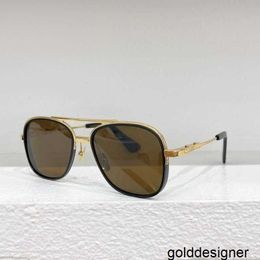 Designer DT402 New Metal Sunglasses Fashion Toad Round Trendy Sunglasses Same Acetate Fiber G4TK
