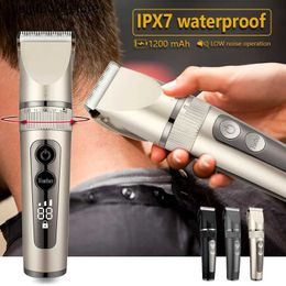 Electric Shavers Professional Hair Clipper For Men Rechargeable Electric Razor Hair Trimmer Hair Cutting Machine Beard Trimmer Fast Charging Q240318