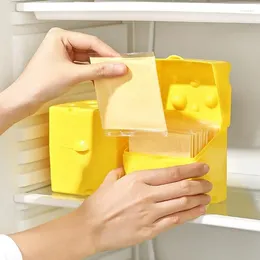 Storage Bottles Cheese Box Fresh-Keeping Slice Shape Airtight Refrigerator Food Container With Lid