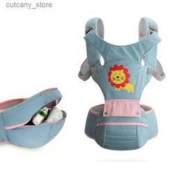 Carriers Slings Backpacks 360 Ergonomic Backpack Baby Carrier Baby Hipseat Carrying For Children Cartoon Baby Wrap Sling For Baby Travel 0-36 Months L240318