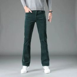 Pants 2023 Men's Spring Autumn New High Waist Corduroy Pants Male Korean Slim Solid Colour Pants Men Long Casual Flare Pants H393