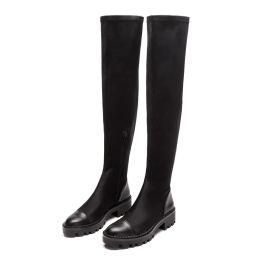 Boots Women Long Boots Autumn Shoes Women Black Over The Knee High Boots Female Thigh High Sock Boots Sexy Platform Elastic Slim Shoes