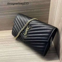 Lurant Designer Siant Hands Bag Female yslsbag 2024 outlet Leather Envelope Handbag One Shoulder Fashion Crossbody Chain Internet Red NW2G Lady A753