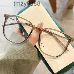 Occhiali da sole retrò ultraleggeri Tr90 anti-blu luce femminile moda squisita marca casual montatura in metallo occhiali piatti TFI3