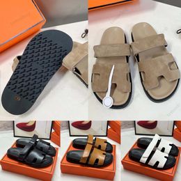 Designer-Sandalen, Hausschuhe, Damen-Kalbsleder-Plateau-Slides, Damen-Männer, Plateau-Slides, Wildleder-Flachschuhe, Sommer-Strand-Damen, lässige Strand-Slip-on-Sandalen-Schuhe