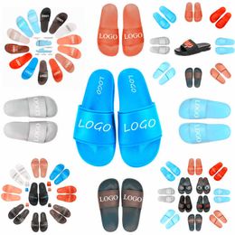 HBP Non-Brand Custom Fashion Comfy slides Indoor Slippers Plain Slide Sandal Unisex Embossed Slides Sandals with and Shoes Box
