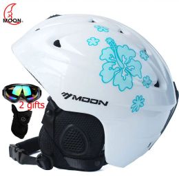 Goggles Moon CE Certification PC+EPS Adult Ski Helmet Men Women Skating Skateboard Helmet Snowboard Snow Sports Helmets with Goggles