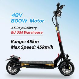 European US Warehouse Foldable 2 Wheel Portable Mobility Electric Scooter 800w For Adult 240306