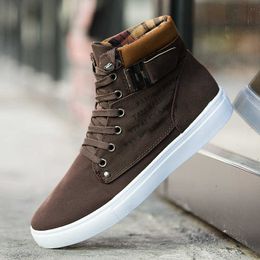 HBP Non-Brand mens casual high top canvas simple fashion for men wholesale shoes customization of and Colour available