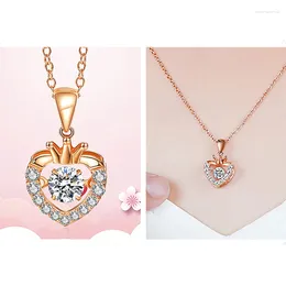 Pendants Lady Charm Rose Gold Crown Pendant Necklace For Women Jewelry Trendy 925 Sterling Silver Girl Wedding Choker Necklaces