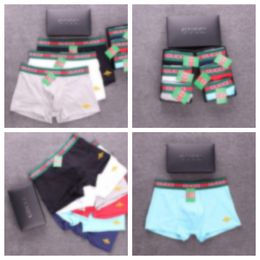 Men Underwear men wearing panties fashion causal Cotton Everyday Letter printed clothing Designer Underpants Boxer Breathable 3 pieces/box