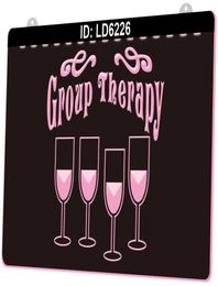 LD6226 Group Therapy Wine 3D Engraving LED Light Sign Whole Retail4080015