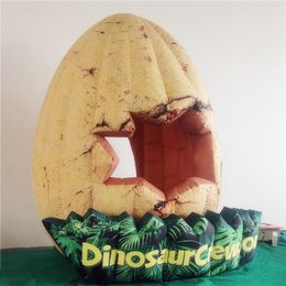 2m High Green Inflatable Balloon Dinosaur Egg With LED Strip For Advertising Inflatables Ballloon Park Stage Decoration