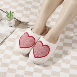 Walking Shoes Love Heart Slippers Soft Couples Non-Slip Plush Home Indoor Outdoor For Women And Men