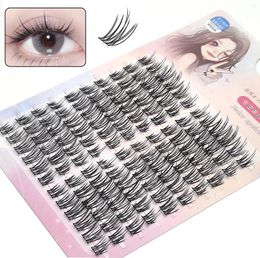 False Eyelashes 10 Rows Double Sun Flowers/ Spires Individual Soft Tips Light Split Segmented DIY Hand Made Extension Lashes