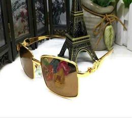 fashion sunglasses for mens half frame leopard gold metal sport attitude buffalo horn glasses goggles women semi rimless glasses3866683
