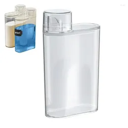 Storage Bottles Laundry Detergent Dispensers Transparent Refillable Fabric Softener Jars Durable Leakproof Washing Powder Tank Supplies