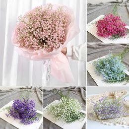 Decorative Flowers 1 Bunch Artificial Flower Fake Silk Gypsophila Simulation Wedding Bouquet Party Festival Room Decor