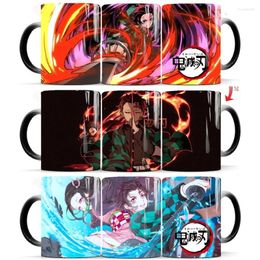 Mugs Demon Slayer Coffee Mug 350ml Ceramic Colour Changing Milk Tea Cups Gift For Your Friends Drop