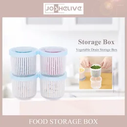 Storage Bottles Kitchen Box Ginger Garlic Onion Drain Fresh Refrigerator Fruit Portable Round Freshness Preservation Seal