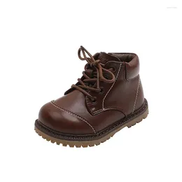 Boots Children Unisex Solid Color Boys Leather Girls Fashion Short Waterproof Party Ankle Booties Spring & Autumn