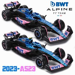 Diecast Model Cars Bburago 1 43 Alpine F1 Team A523 2023 #10 Pierre Gasly #31 Esteban Ocon Alloy Car Die Cast Model Toy Collectible competitionL2403