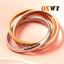 screw carter rings nail Stainless steel titanium jewelry three ring couple stainless straight