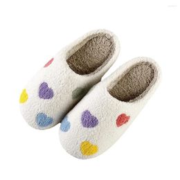 Walking Shoes Love Heart Slippers Home Cotton Cozy Plush Soft Indoor Outdoor Non-Slip For Women And Men