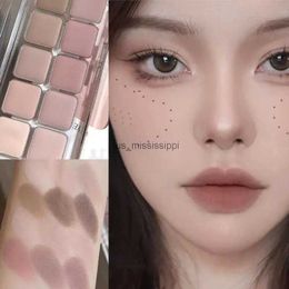 Eye Shadow New 12 Color Korean Eye Shadow Tray Low Saturation Eyeshadow Palette Full Matte Daily Eyes Makeup Korean Tea Apricot EyeshadowL2403