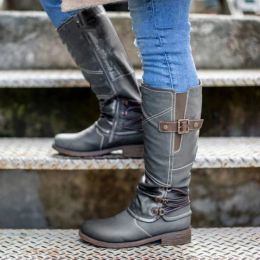 Boots Women Mildcalf Boot Woman Boots Female Fashion 2022 New Autumn Winter Platfrom High Boots Women's Shoes Ladies Big Size 43