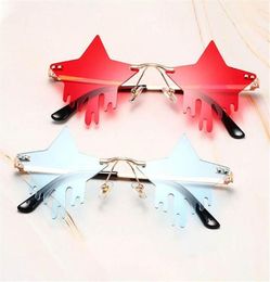 Sunglasses Party Favors Glasses Star Shape Halloween Pentagram Rimless Droplet Sun8367809