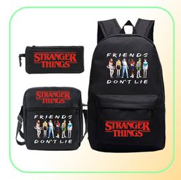 Stranger Things Season 3 School Bag Students Kids Backpack 3pcs Teenager Backpacks Friends Dont Lie Stranger Things Schoolbag8953563