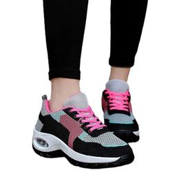 HBP Non-Brand Womens tennis shoes Breathable womens Outdoor walking jogging flying flat