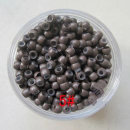 Tubes 1000 PCS Silicone Nano Rings Copper Rings with Silicone Lined Hair Beads Hair Rings Hair Extension Tools