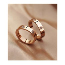 screw carter rings nail Fashion Couple Card Titanium Steel Index Finger Ring for Men Women Personality Advanced Sense Colourless Pair Jewellery ZEL0