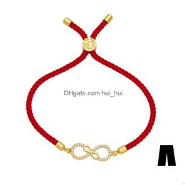 Charm Bracelets Flola Gold Plated Infinity For Women Clear Crystal Tennis Chain Lovebird Cz Jewelry Gifts Brt C18 Drop Delivery Dhlqs