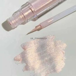 Eye Shadow Glitter Shiny Liquid Eyeshadow Pearlescent Pink Silver Highlighter Sequin Eye Shadow Cosmetic Waterproof Lying Silkworm EyelinerL2403