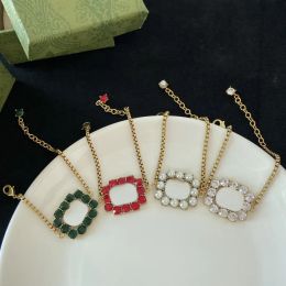 Bracciale in oro classico per donna Bracciale con perle di diamanti Braccialetti placcati in oro per gioielli di moda con bracciale a catena G2391310PE-3