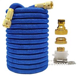Flexible Expandable 25-100FT Magic Home and Garden Hose High Pressure House Watering Gun Set for Farm Irrigation Car Wash Pipes 240311