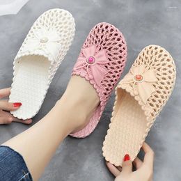 Casual Shoes Summer Ladies Slippers Wear Sandals And Drag Nets Red Baotou Holes Half Beach Plastic